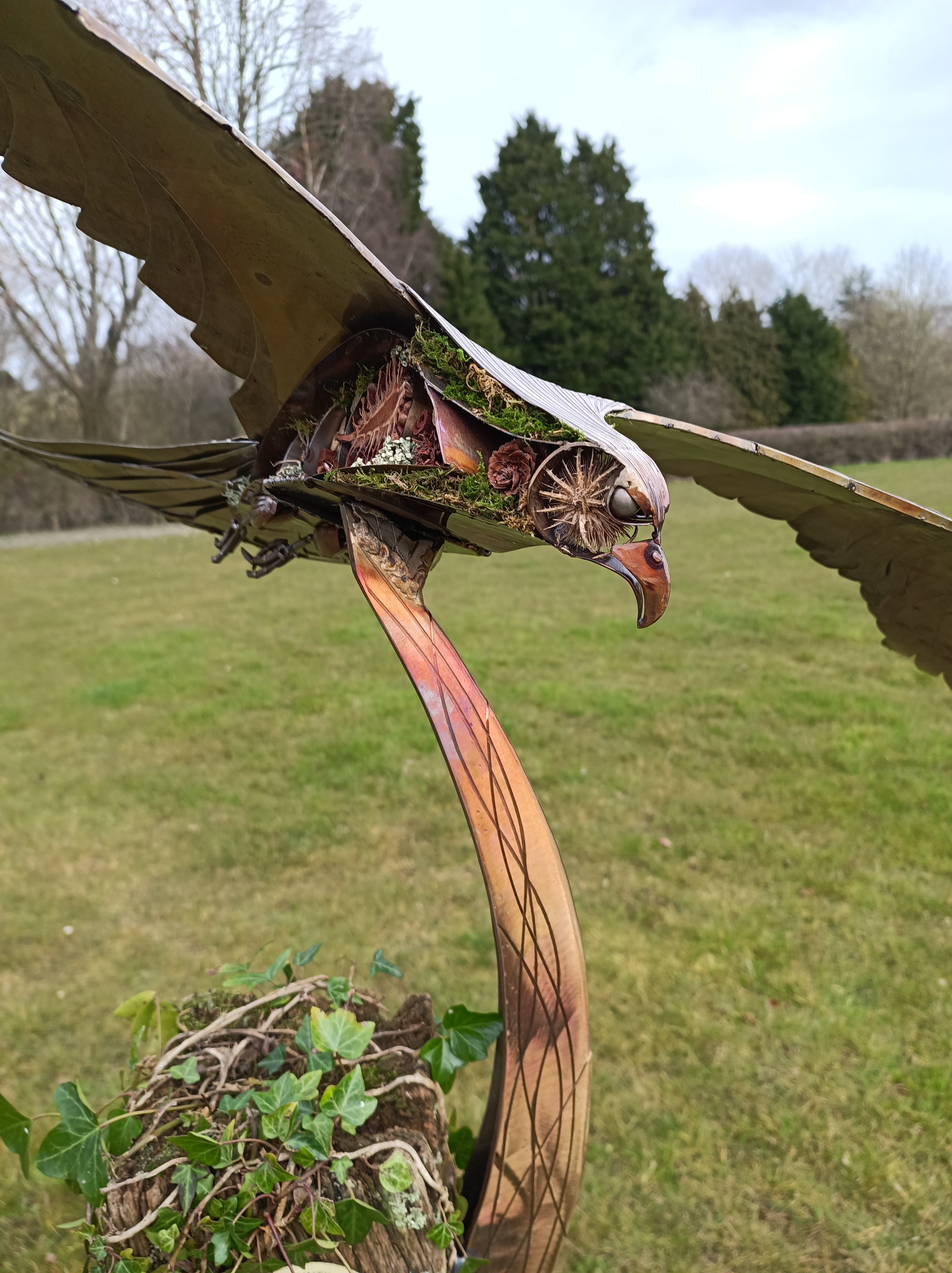Red kite sculpture